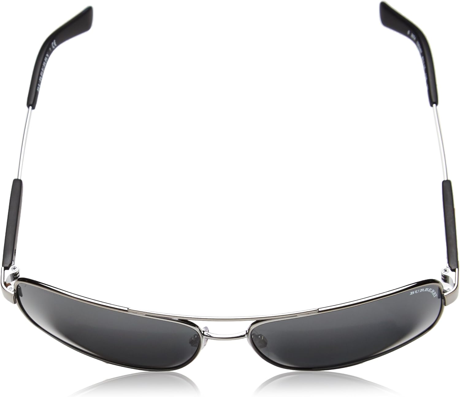 Gunmetal grey square metal sunglasses with UV400 gray lenses, professional work style — view 4