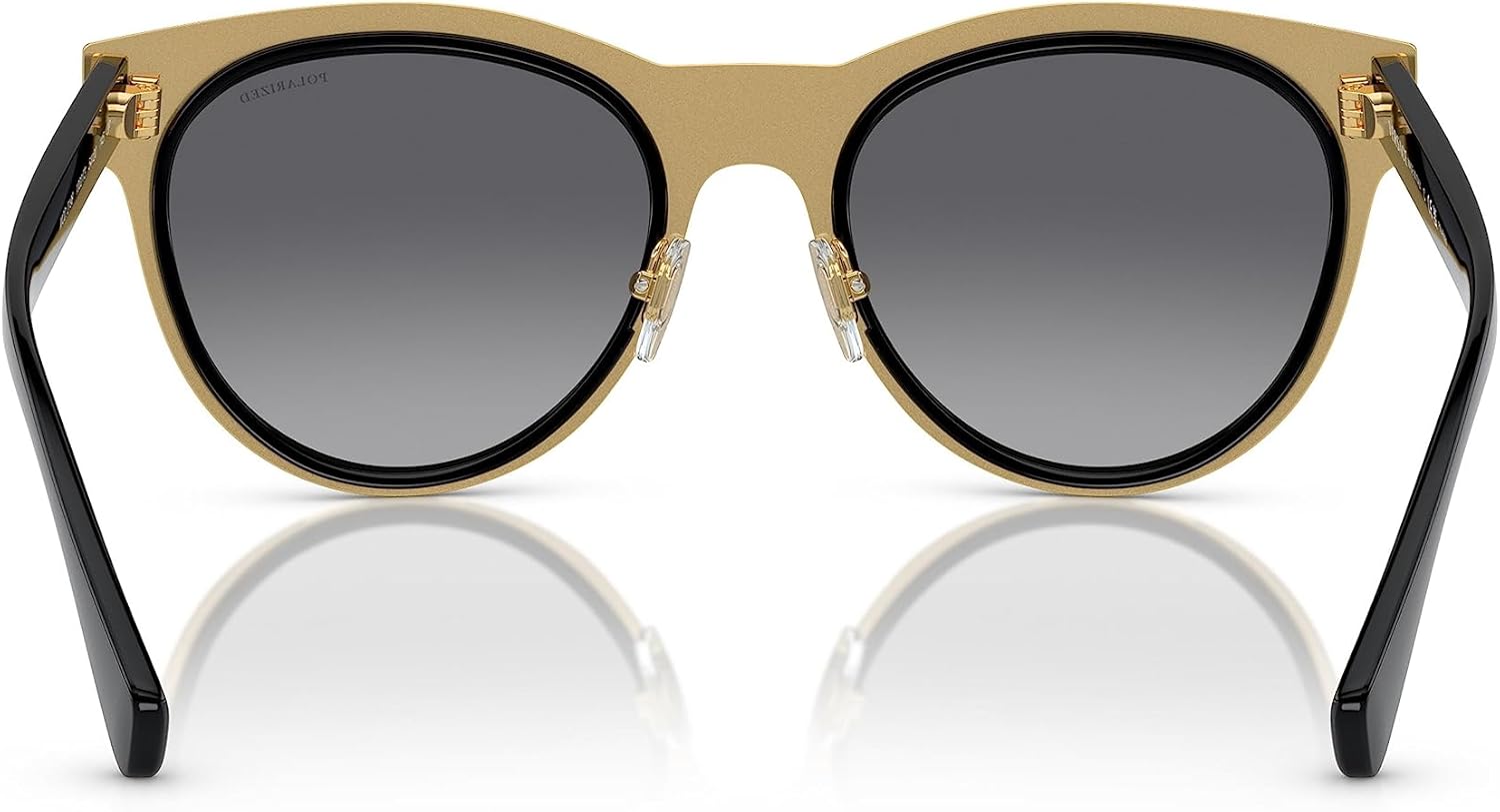 Versace round metal sunglasses with gray lenses and metal frame — view 3