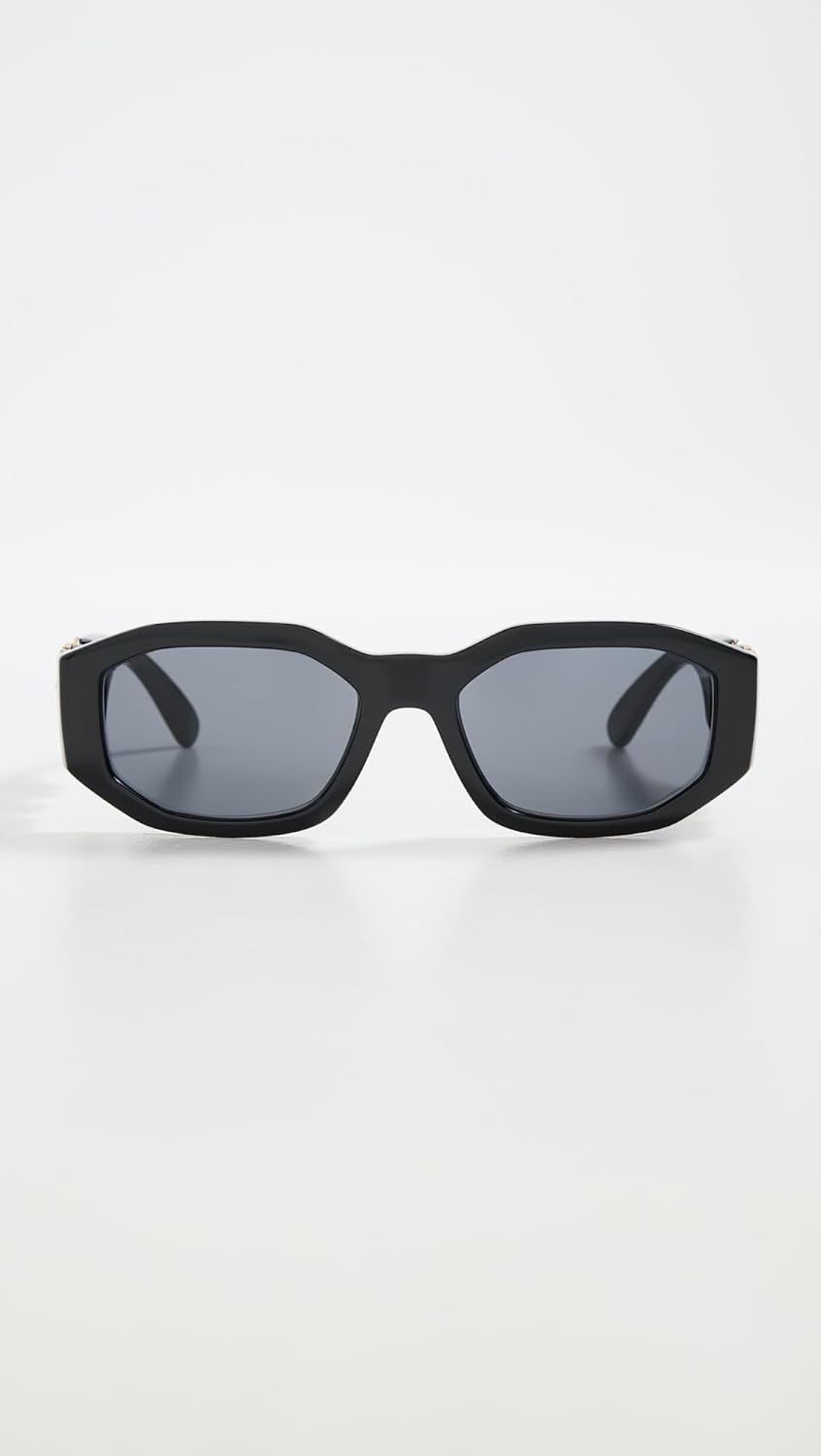 Versace gray acetate rectangle sunglasses with UV400 lenses — view 2