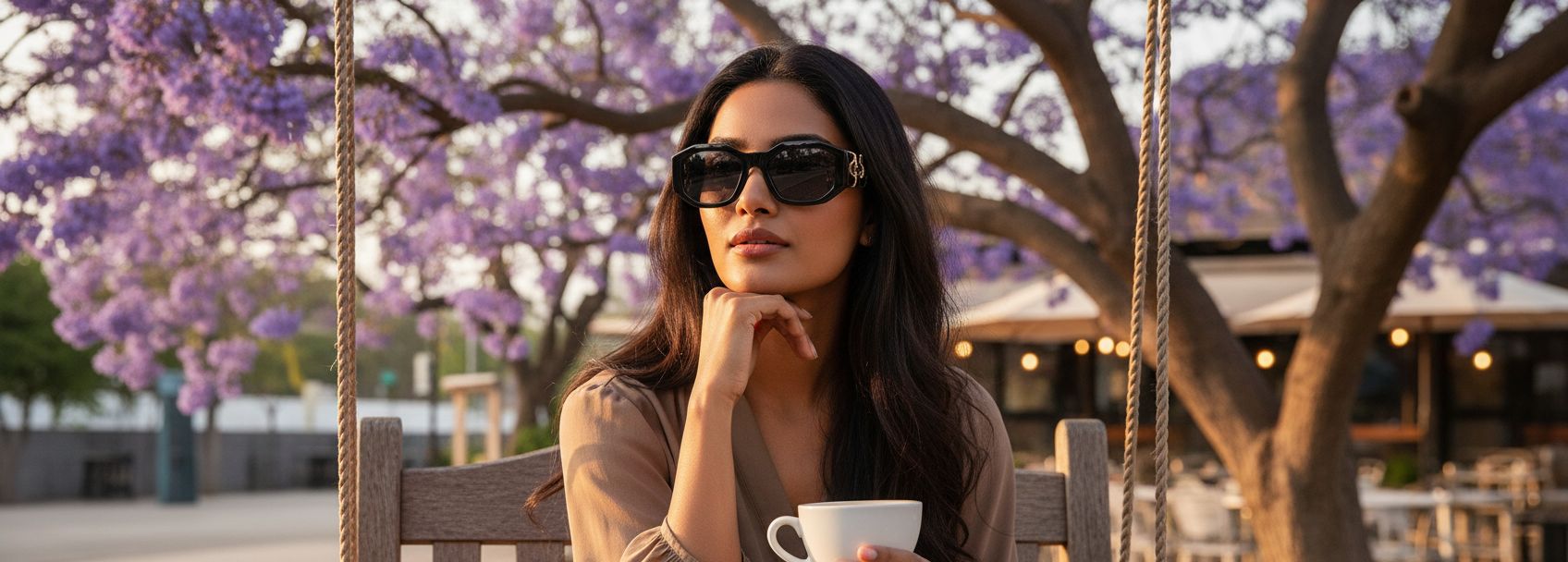 Versace gray acetate rectangle sunglasses with UV400 lenses — view 4