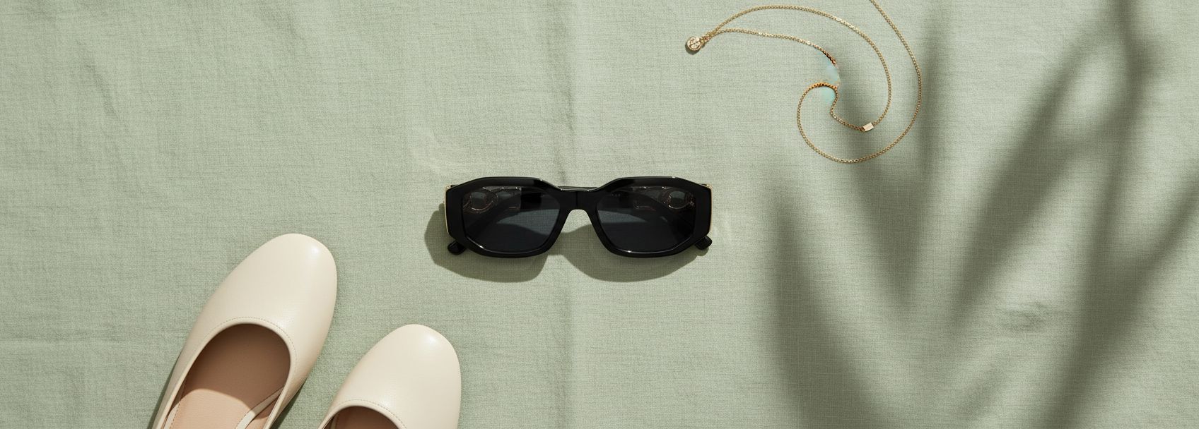 Versace gray acetate rectangle sunglasses with UV400 lenses — view 7a