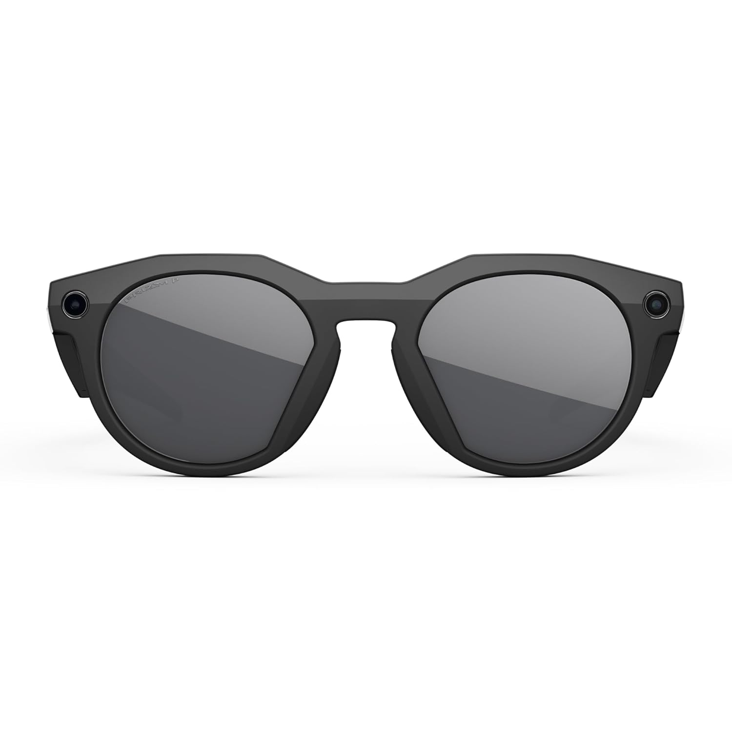 Polarized gray shield sunglasses with titanium frame and mirrored lenses for sports and active wear — view 3