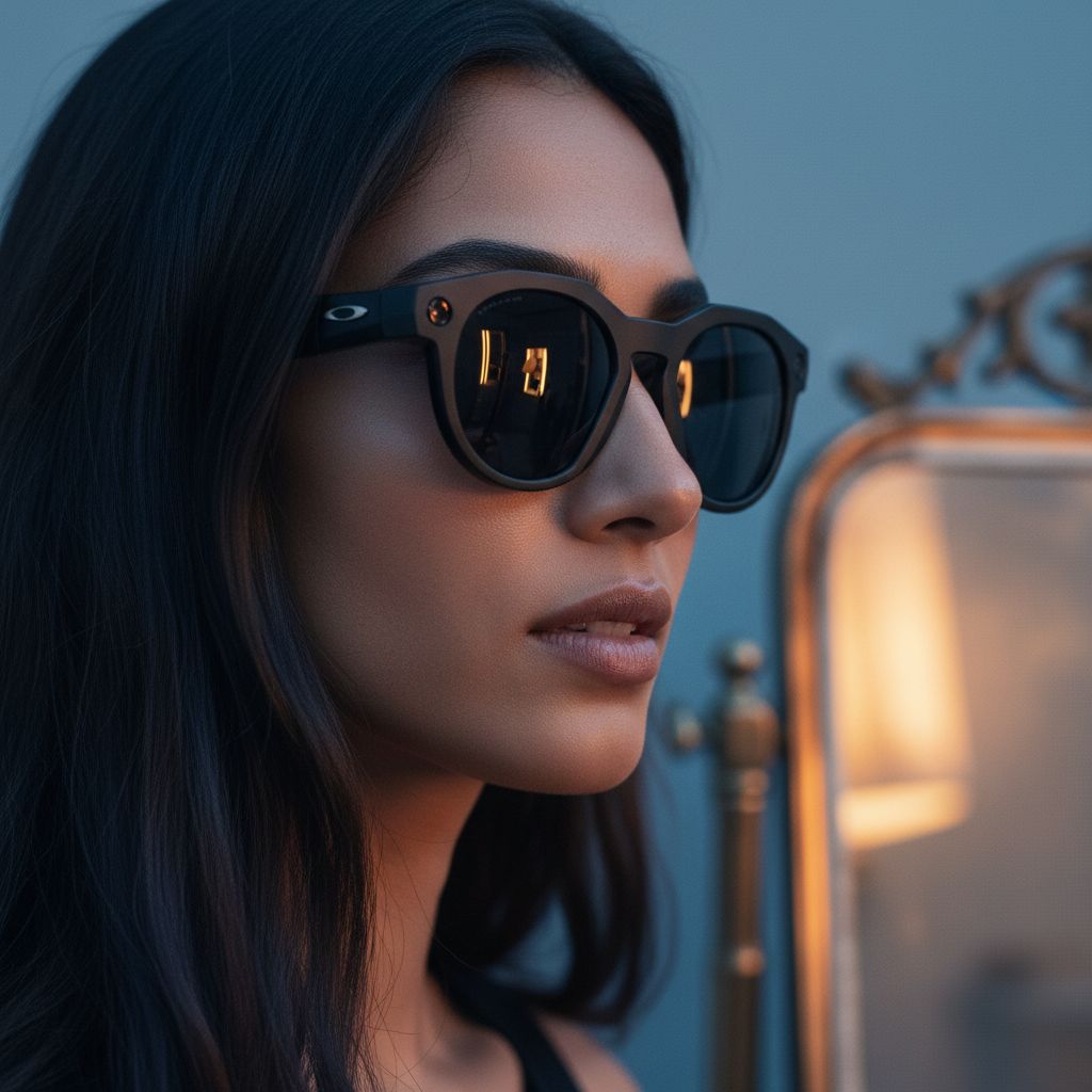 Polarized gray shield sunglasses with titanium frame and mirrored lenses for sports and active wear — view 4