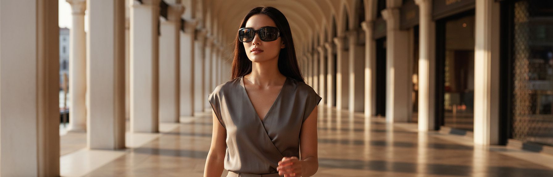 Polarized rectangular sunglasses with gray lenses and acetate frame for driving — view 3a