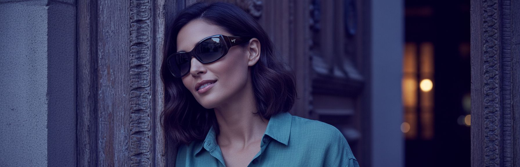 Polarized rectangular sunglasses with gray lenses and acetate frame for driving — view 6