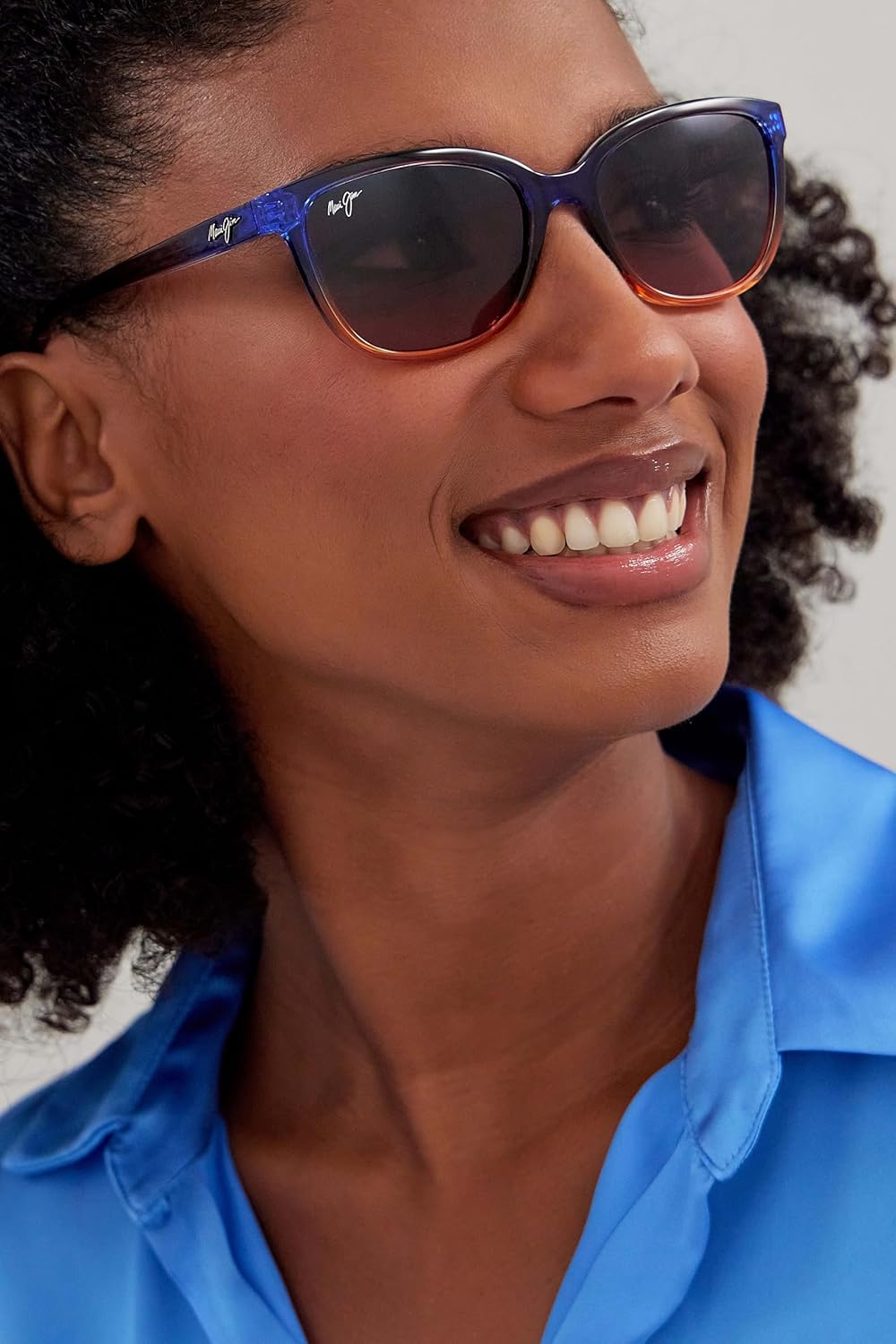 Polarized cat eye sunglasses with gray lenses and acetate frame, designed for fishing and water sports — view 3