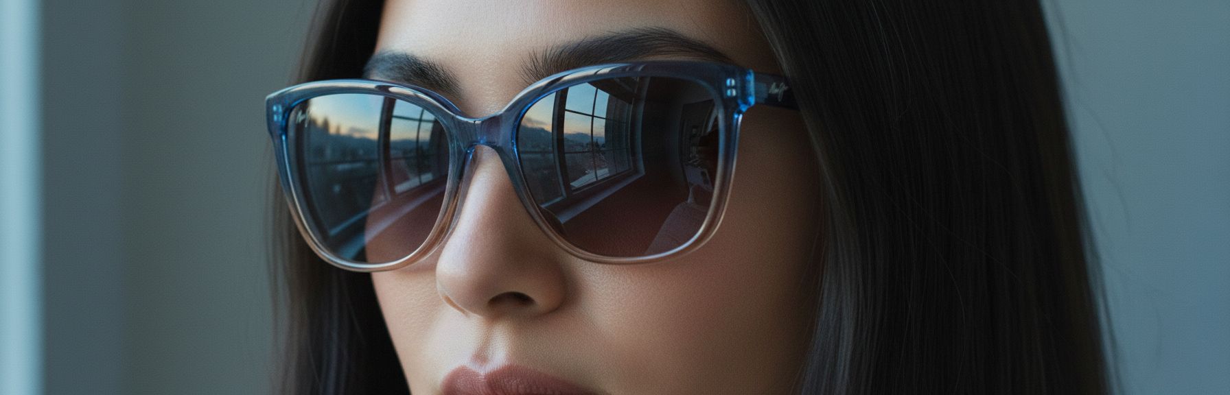 Polarized cat eye sunglasses with gray lenses and acetate frame, designed for fishing and water sports — view 4