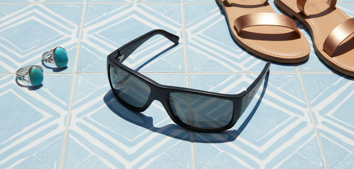 Maui Jim Wassup women's oversized sunglasses with gradient gray polarized lenses and acetate frame — view 7a