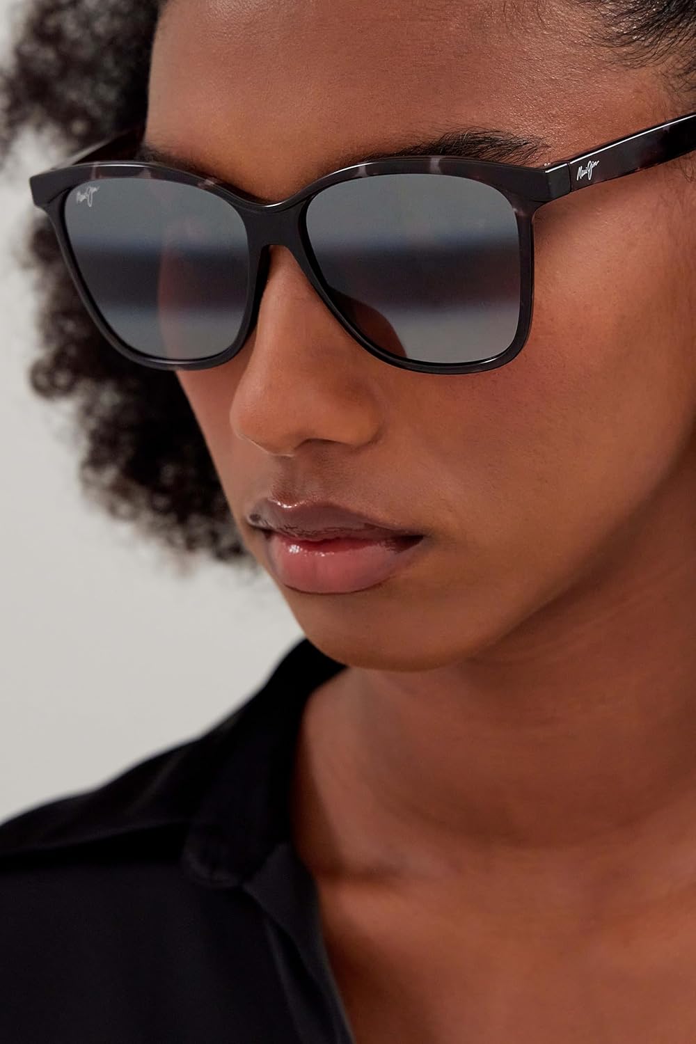 Maui Jim women's amber polarized butterfly sunglasses with acetate frame — view 3