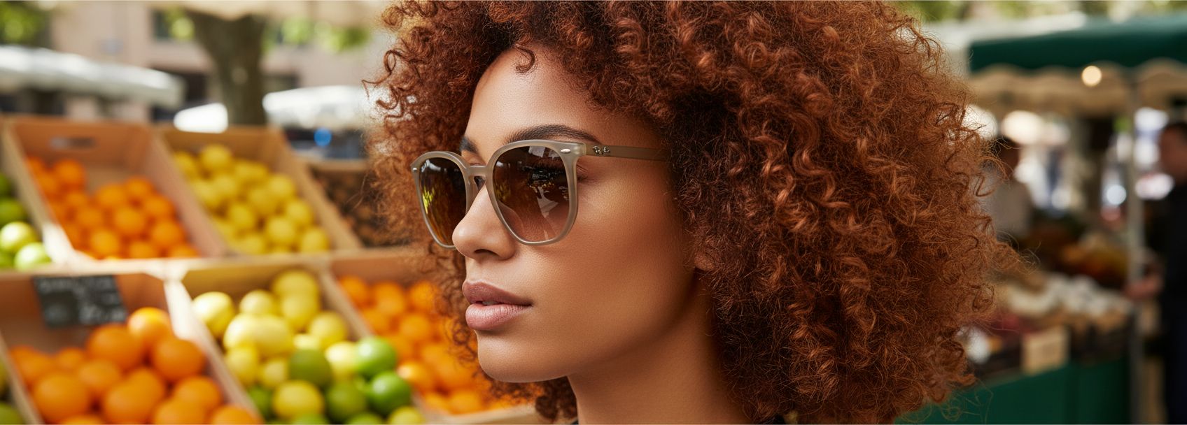 Geometric hexagonal sunglasses with gray lenses and metal frame in retro style — view 3