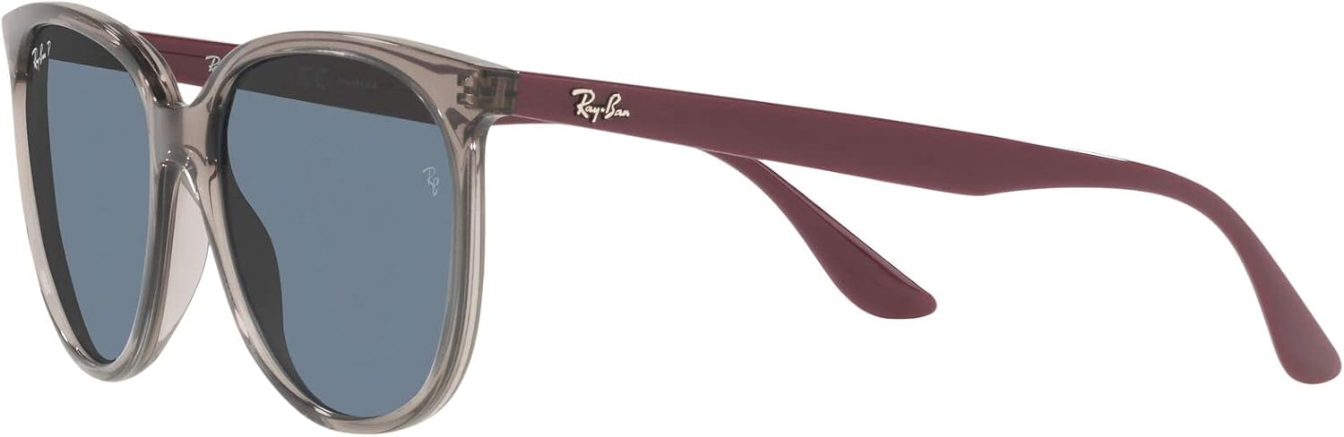 Gray square sunglasses with UV400 protection and acetate frames, front view — view 3