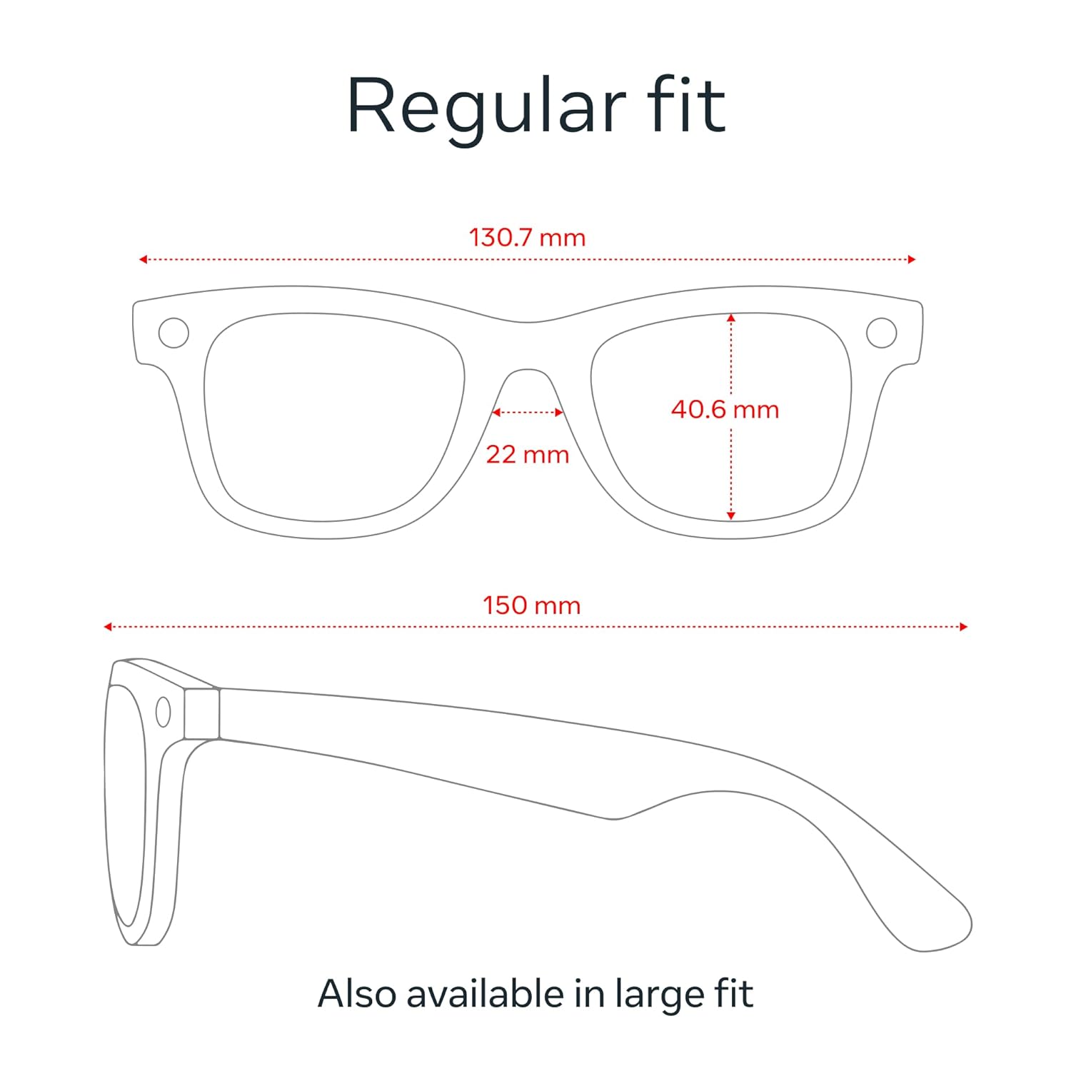 Matte black Wayfarer-shaped smart glasses with polarized gradient gray lenses, front view — view 5