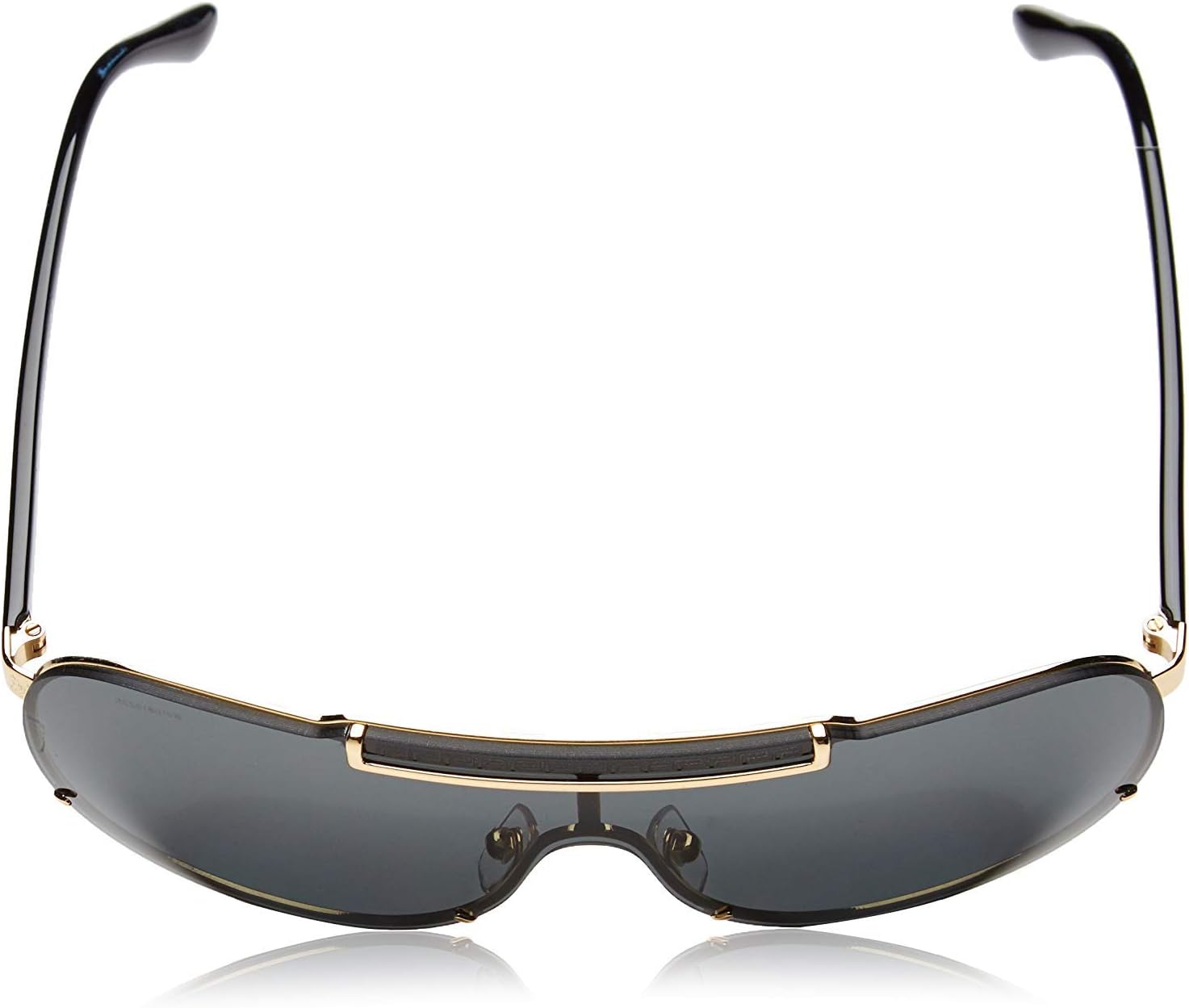 Gray acetate aviator sunglasses with UV400 protection lenses, front view — view 3