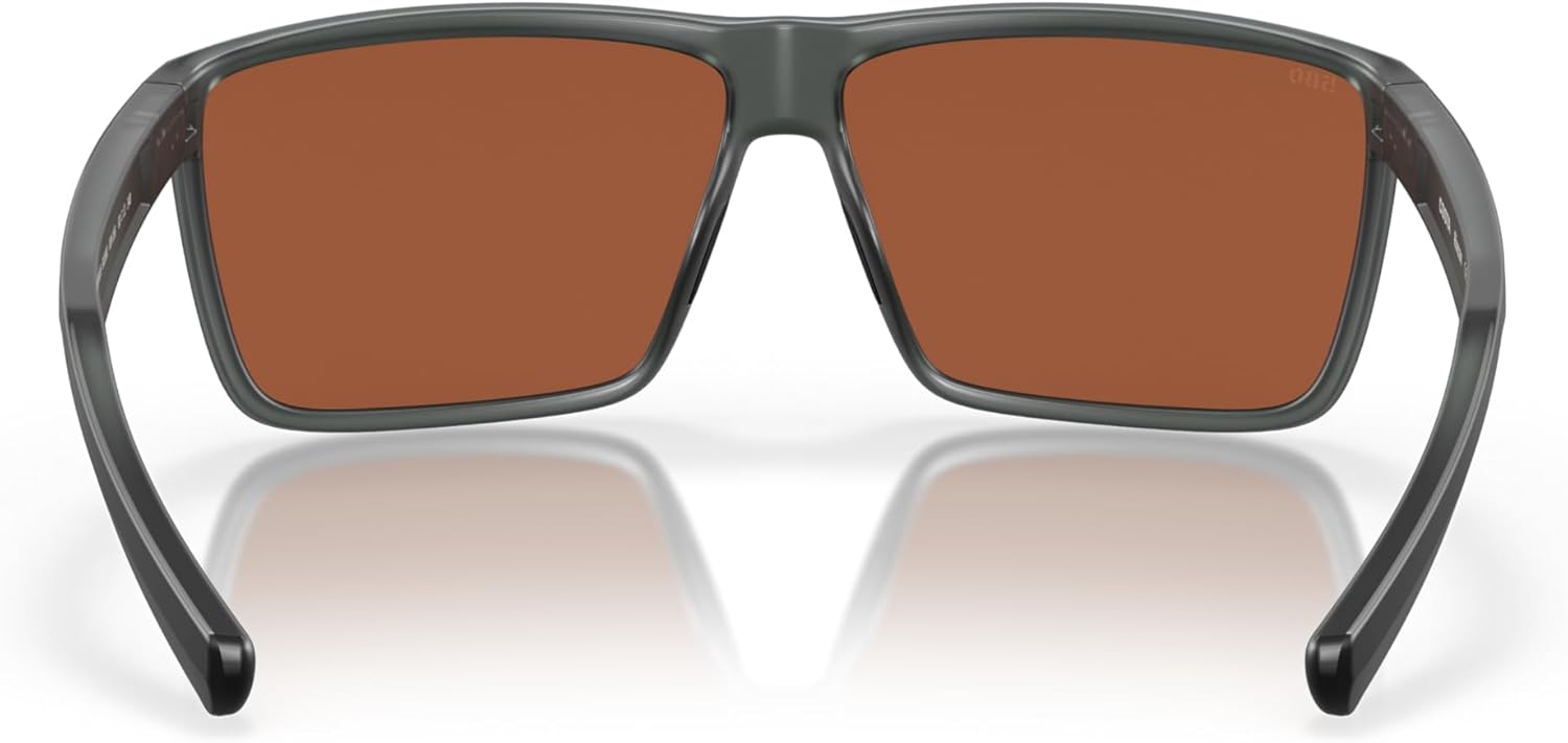 Polarized gray rectangular sunglasses with acetate frame for fishing and watersports — view 4