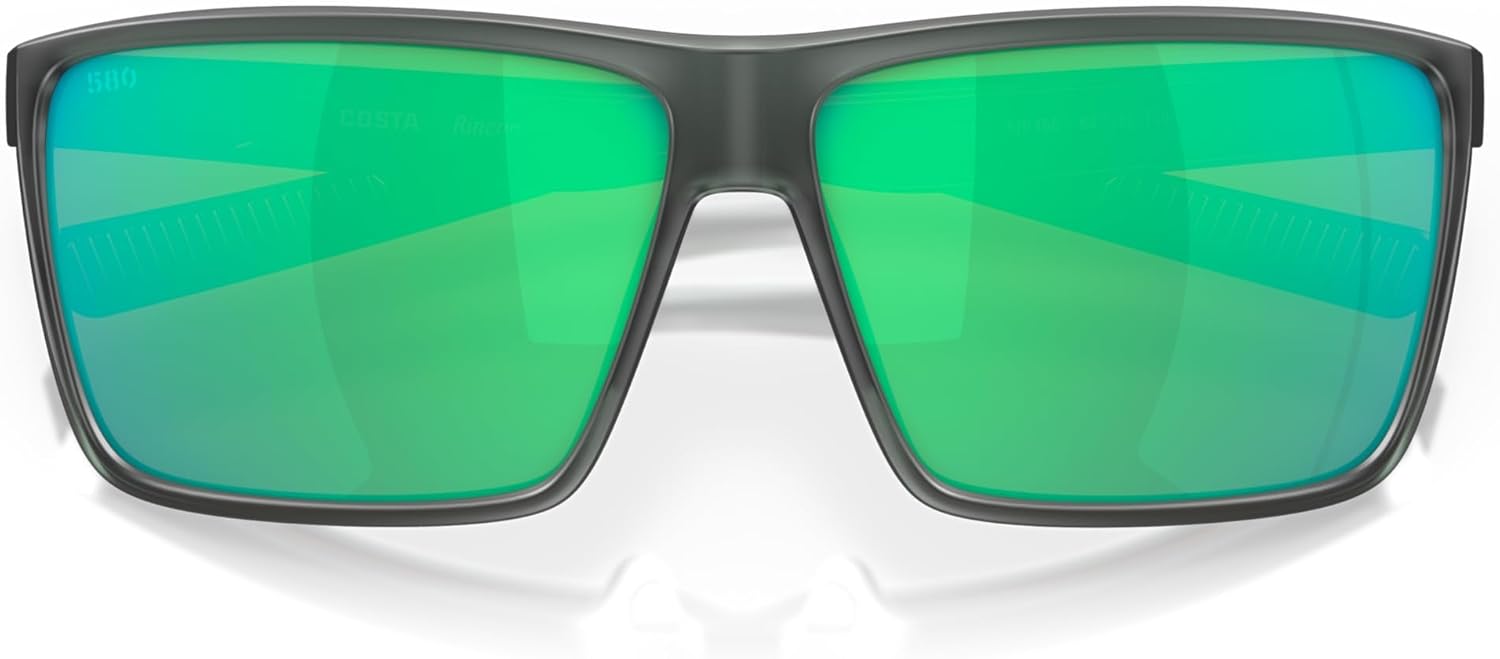 Polarized gray rectangular sunglasses with acetate frame for fishing and watersports — view 2