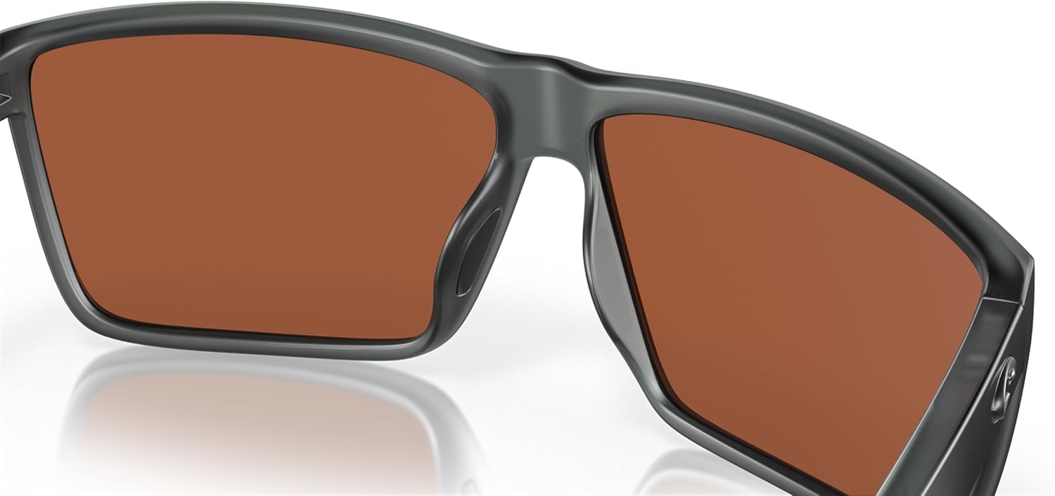 Polarized gray rectangular sunglasses with acetate frame for fishing and watersports — view 4