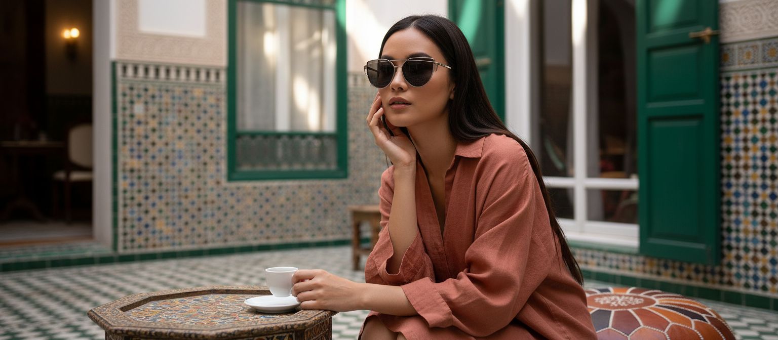 Oversized cat-eye sunglasses with gray lenses and acetate frame, front view — view 4
