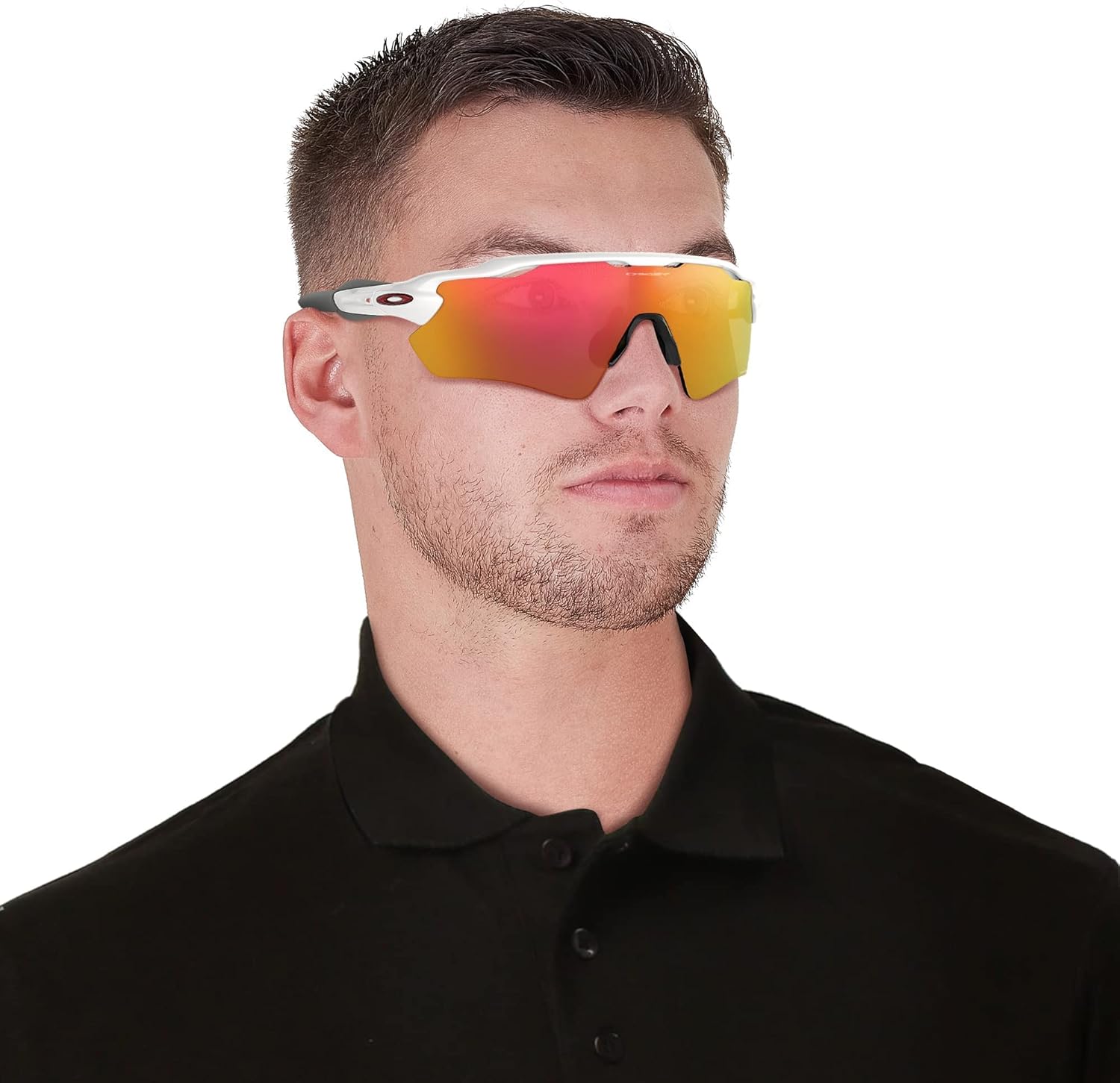 Gray polarized shield sunglasses with TR90 frame for sport and active wear — view 4