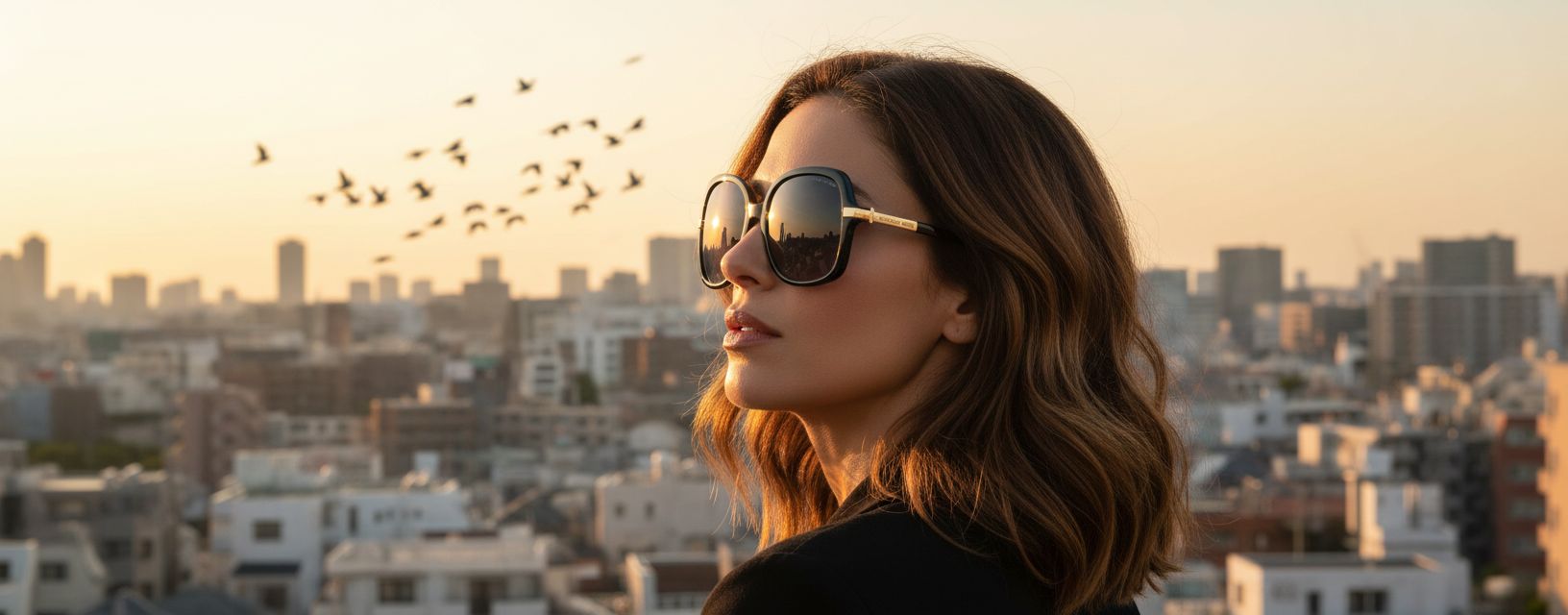 Michael Kors gray square sunglasses with acetate frame — view 2