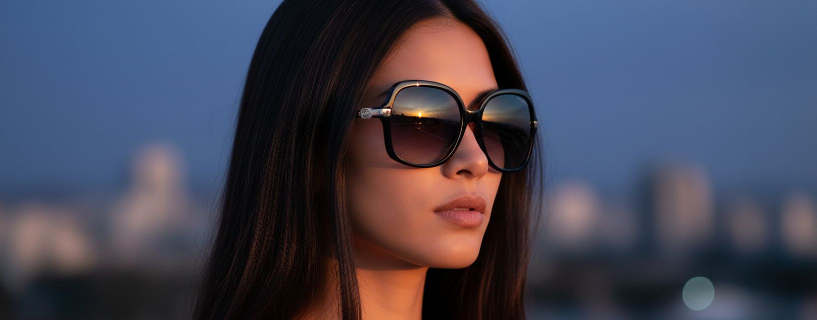 Michael Kors gray square sunglasses with acetate frame — view 6