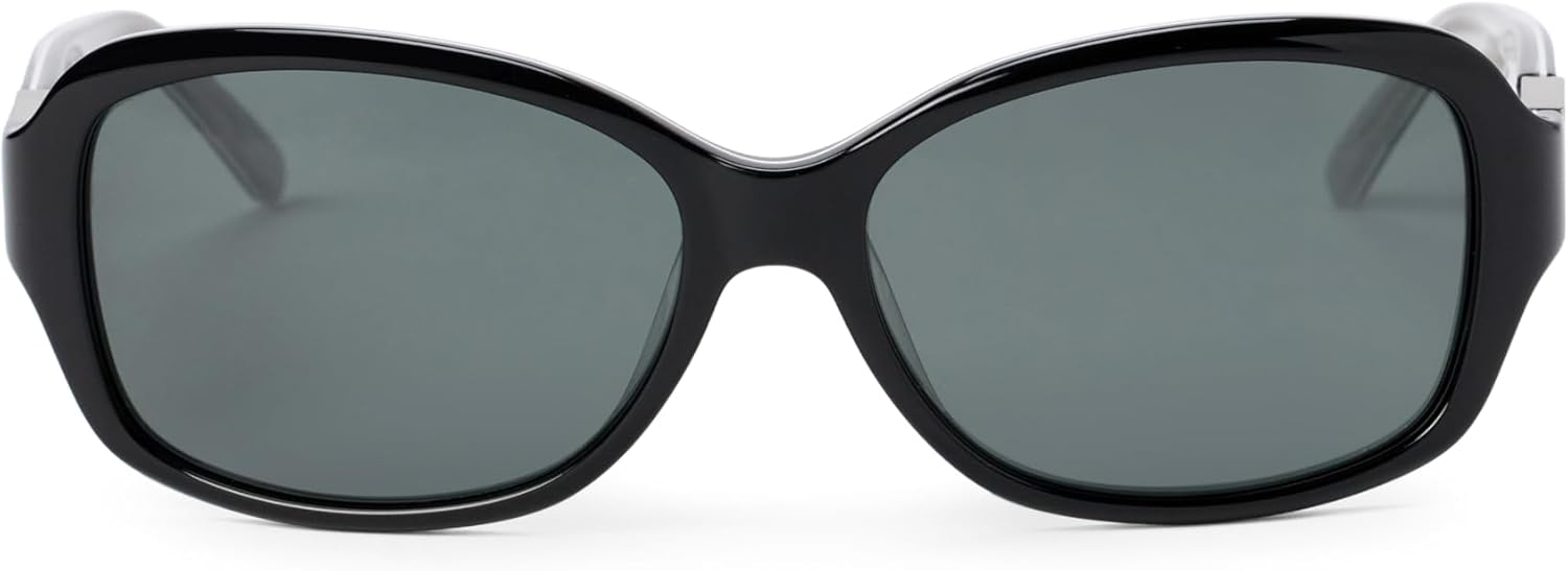 Gray UV400 cat-eye sunglasses with acetate frame, anti-glare lenses, front view — view 5