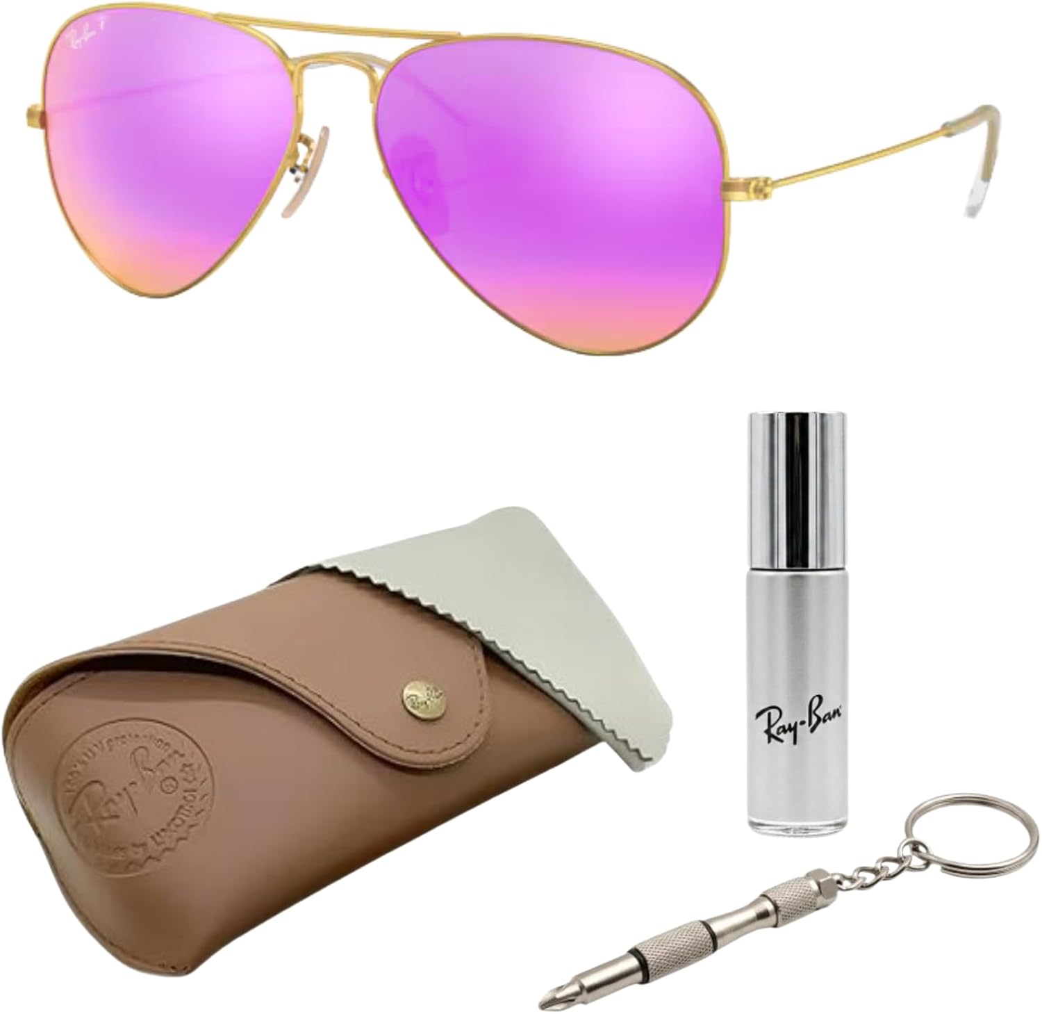 Mirrored blue aviator sunglasses with metal pilot-shaped frame — view 4