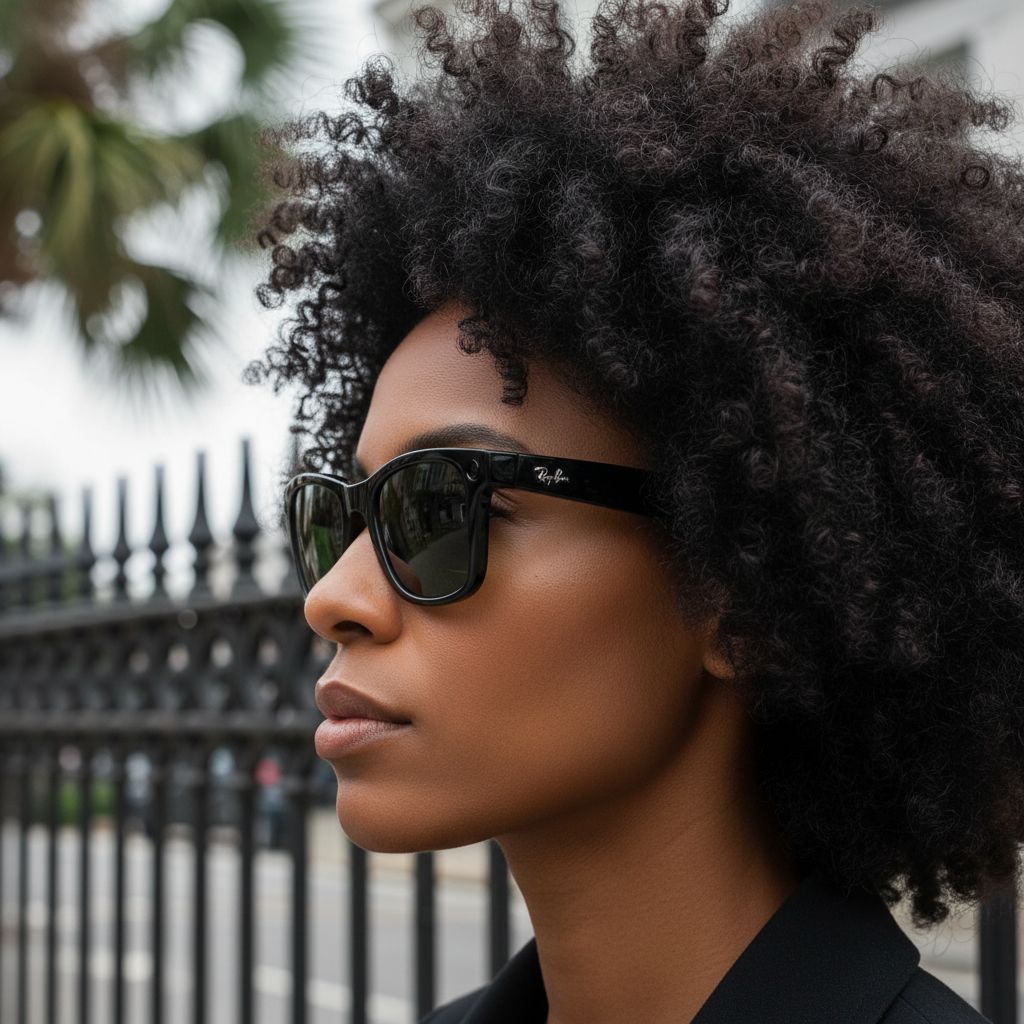 Shiny black Wayfarer-frame sunglasses with photochromic gradient gray lenses and anti-glare coating — view 3