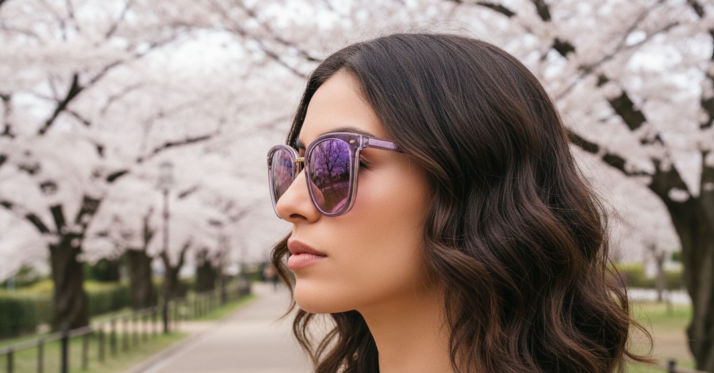 Trendy polarized square mirrored sunglasses with silver mirror lenses and acetate frame with metal accents for women — view 3