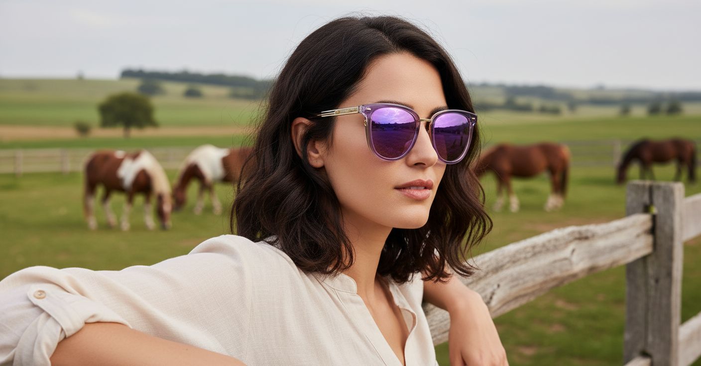Trendy polarized square mirrored sunglasses with silver mirror lenses and acetate frame with metal accents for women — view 2