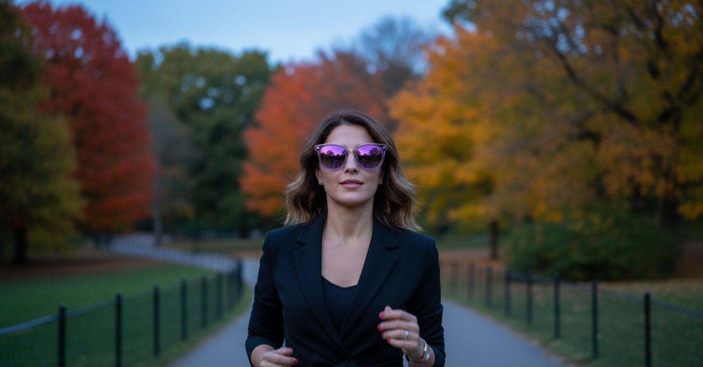 Trendy polarized square mirrored sunglasses with silver mirror lenses and acetate frame with metal accents for women — view 3a