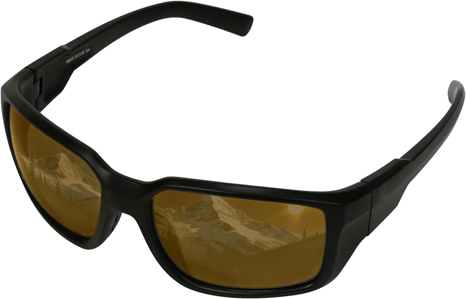 Polarized gray rectangle metal frame sunglasses for driving and fishing with UV400 protection — view 5