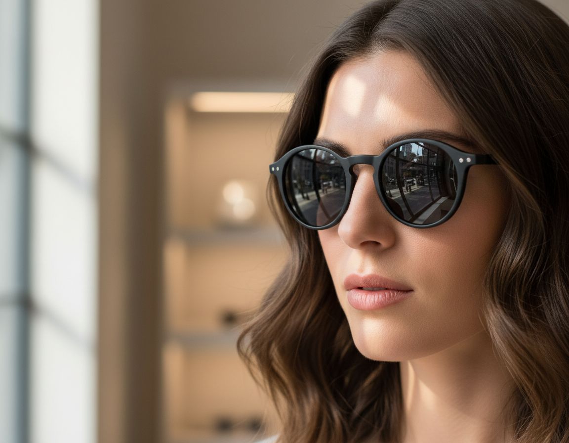 Square biobased frame sunglasses with grey anti-scratch lenses, front view — view 4
