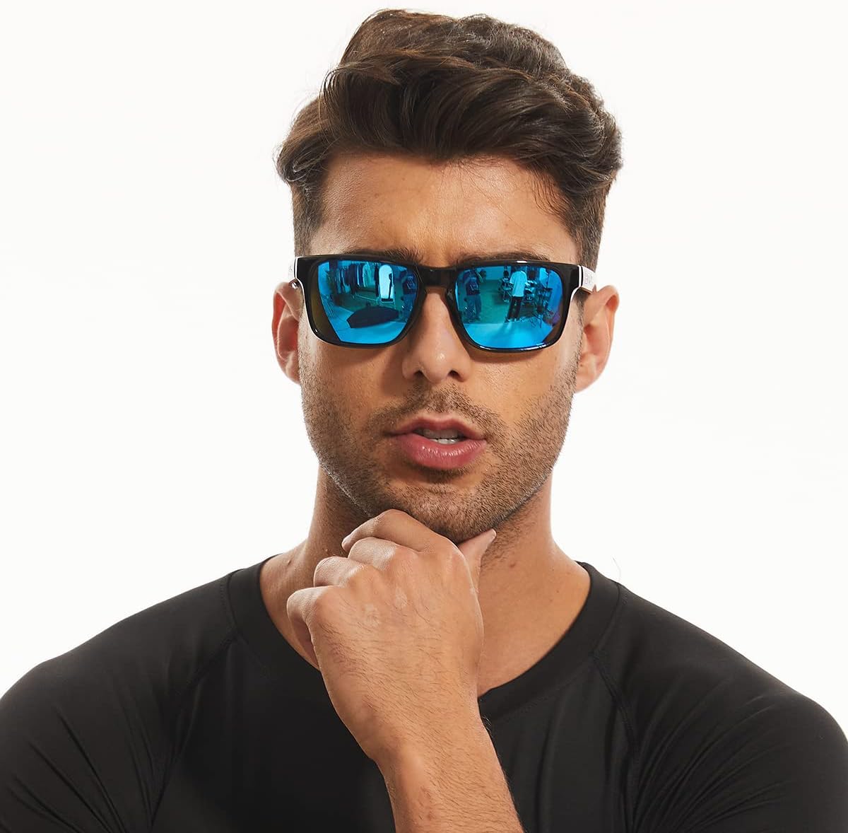 Classic gray polarized Wayfarer sunglasses with acetate frame shape for everyday wear — view 2