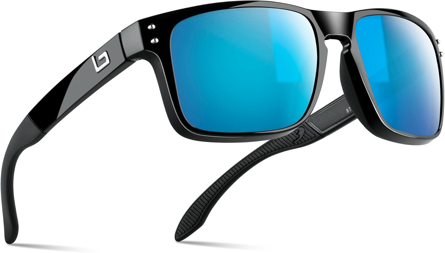 Classic gray polarized Wayfarer sunglasses with acetate frame shape for everyday wear — view 5