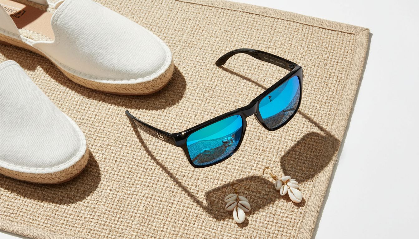 Classic gray polarized Wayfarer sunglasses with acetate frame shape for everyday wear — view 7a