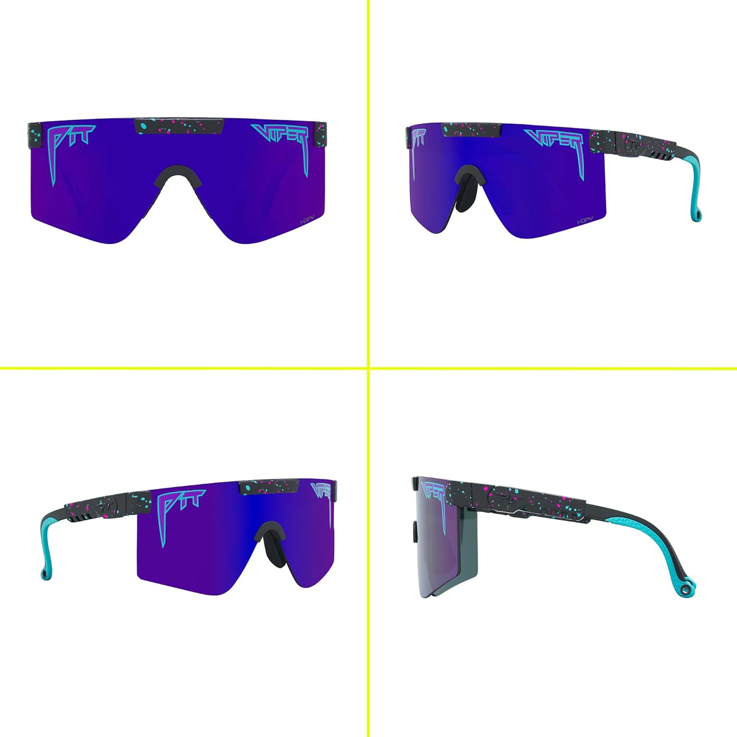 Pit Viper gray wraparound sport sunglasses with polycarbonate anti-glare lenses and TR90 frame — view 2