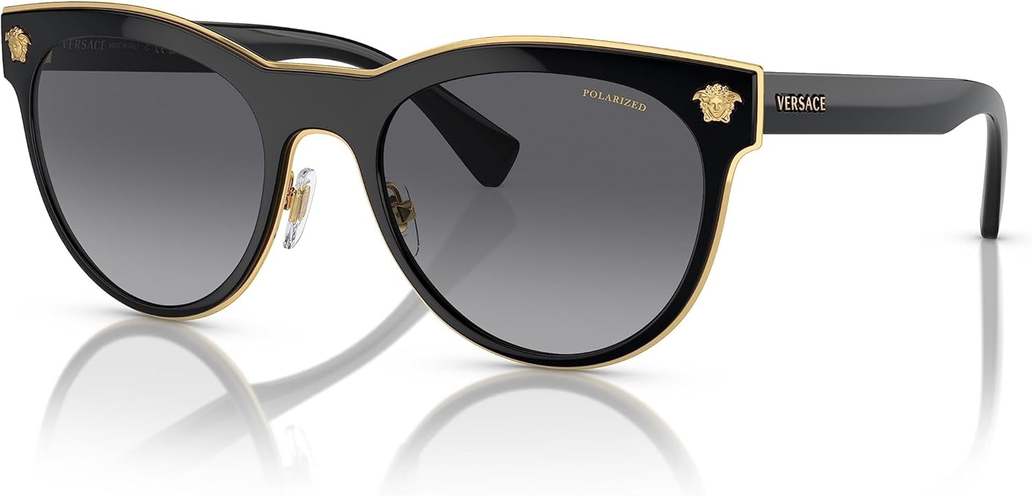 VERSACE VE2198 Phantos Shape Metal Sunglasses 54mm