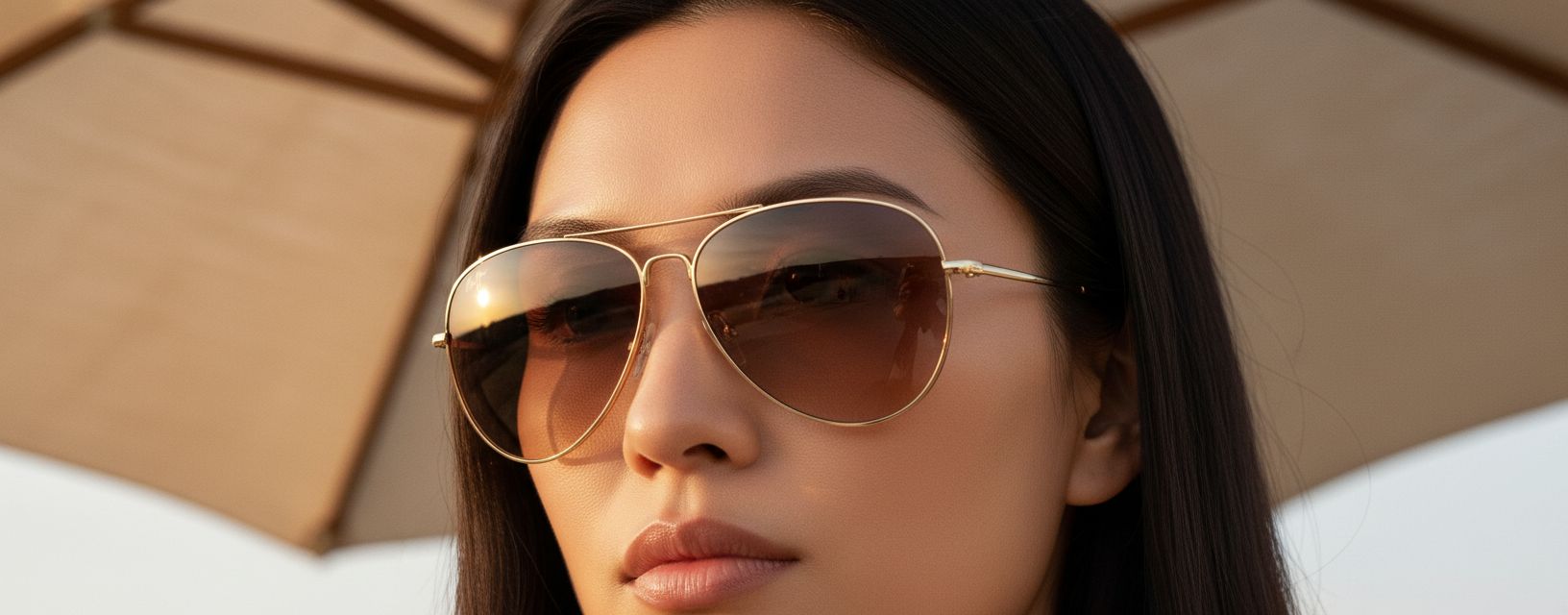 Polarized aviator sunglasses with bronze lenses and gold metal frame, large fit for driving — view 3