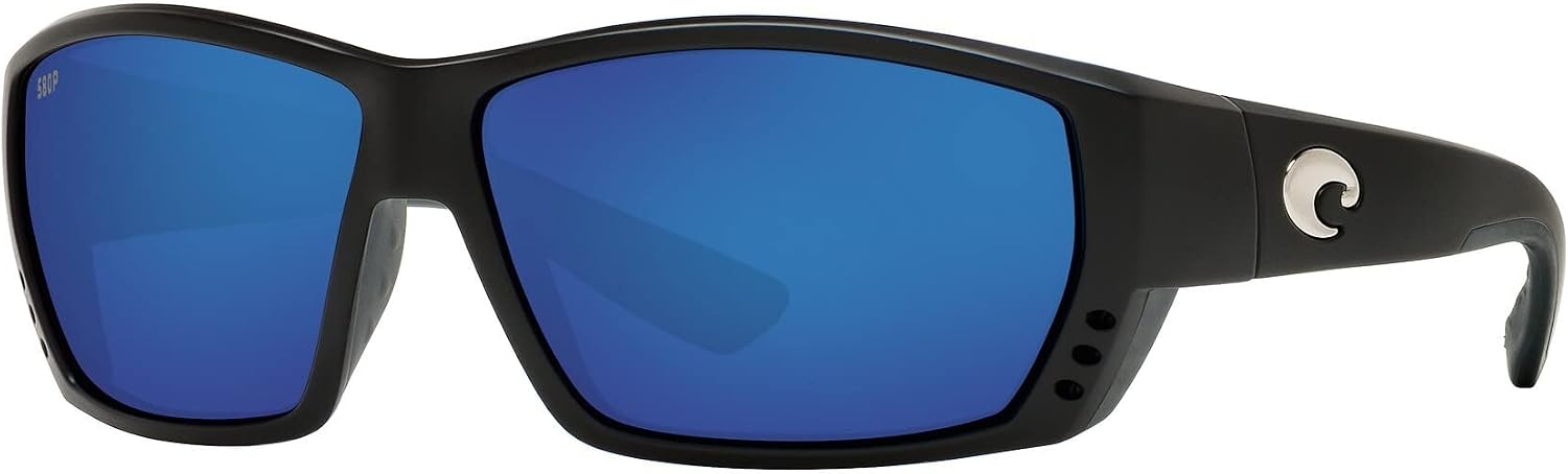 Tortoise acetate rectangle sunglasses with polarized amber copper lenses — front