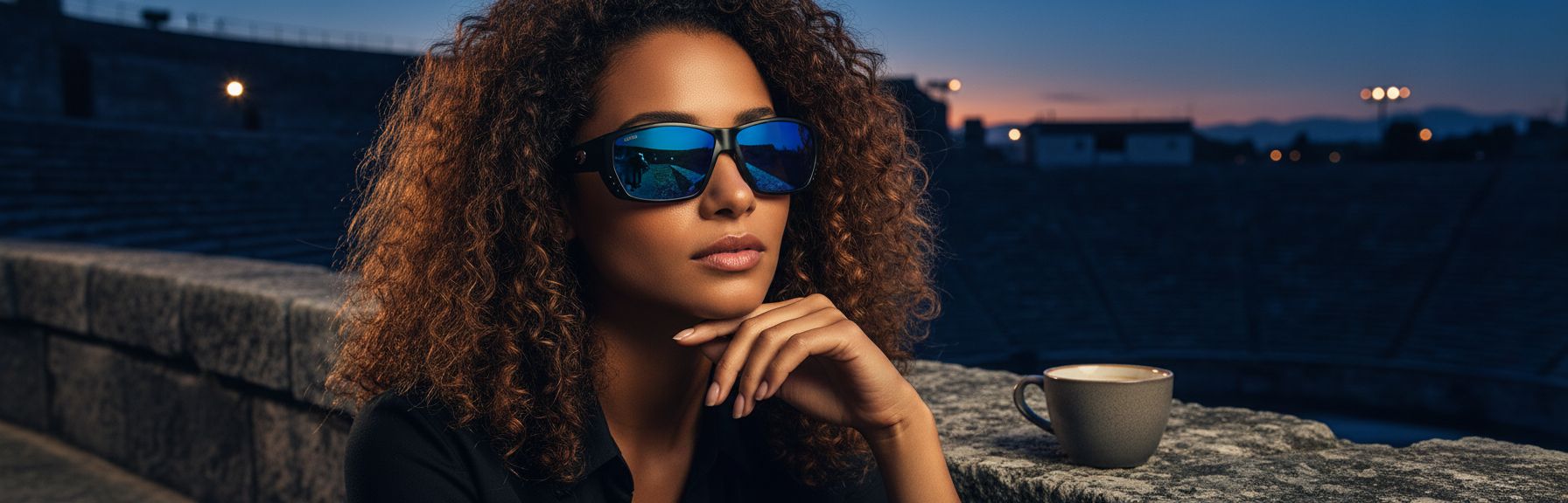 Tortoise acetate rectangle sunglasses with polarized amber copper lenses — view 4