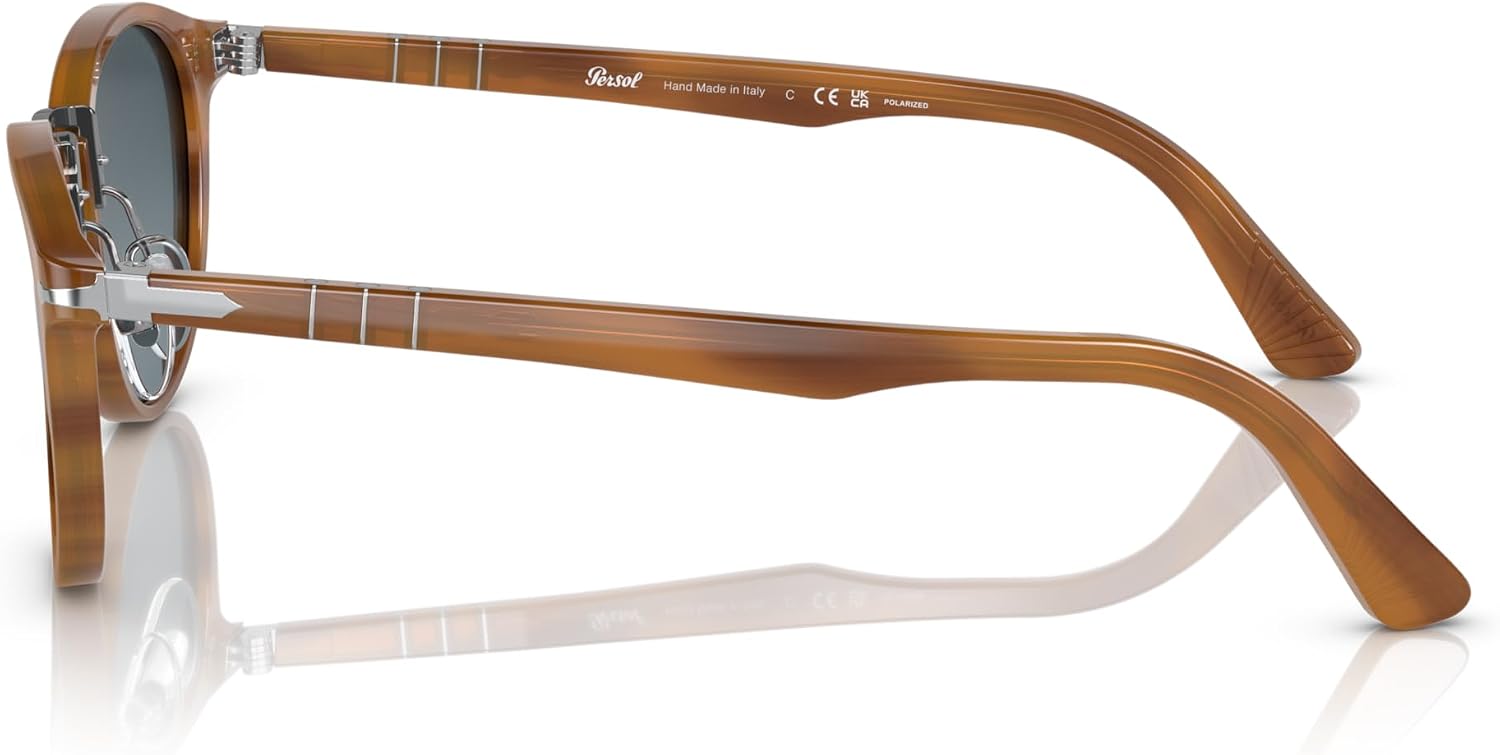 Polarized round sunglasses with gray lenses and acetate frame — view 2