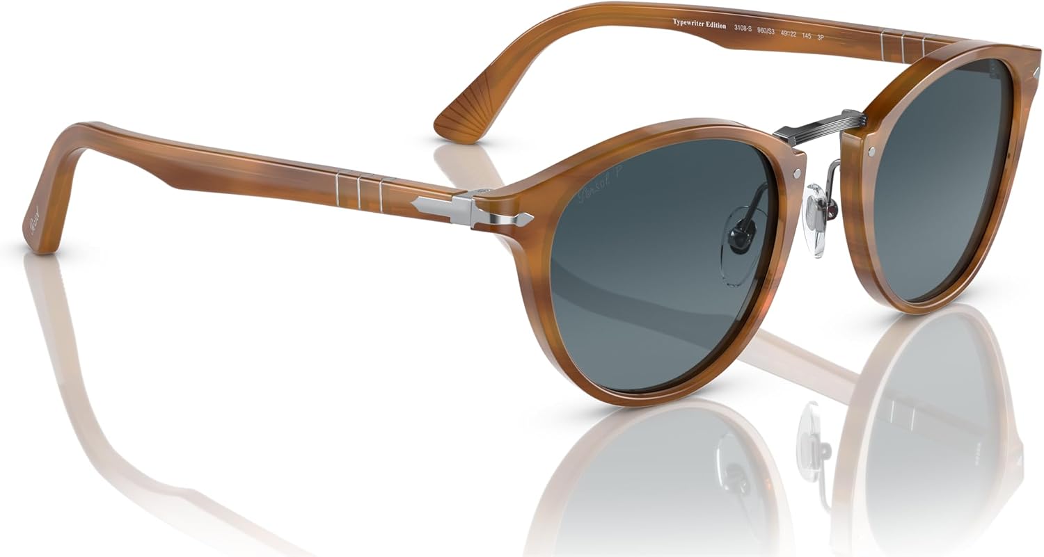 Polarized round sunglasses with gray lenses and acetate frame — view 3