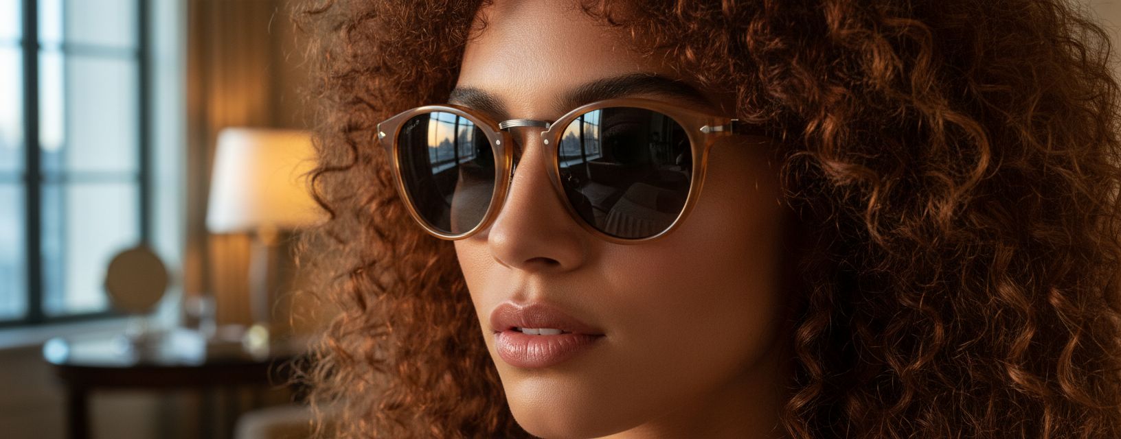 Polarized round sunglasses with gray lenses and acetate frame — view 4
