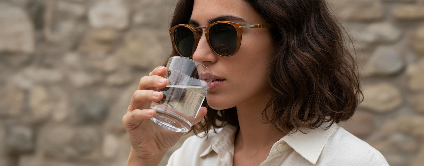 Polarized round sunglasses with gray lenses and acetate frame — view 6