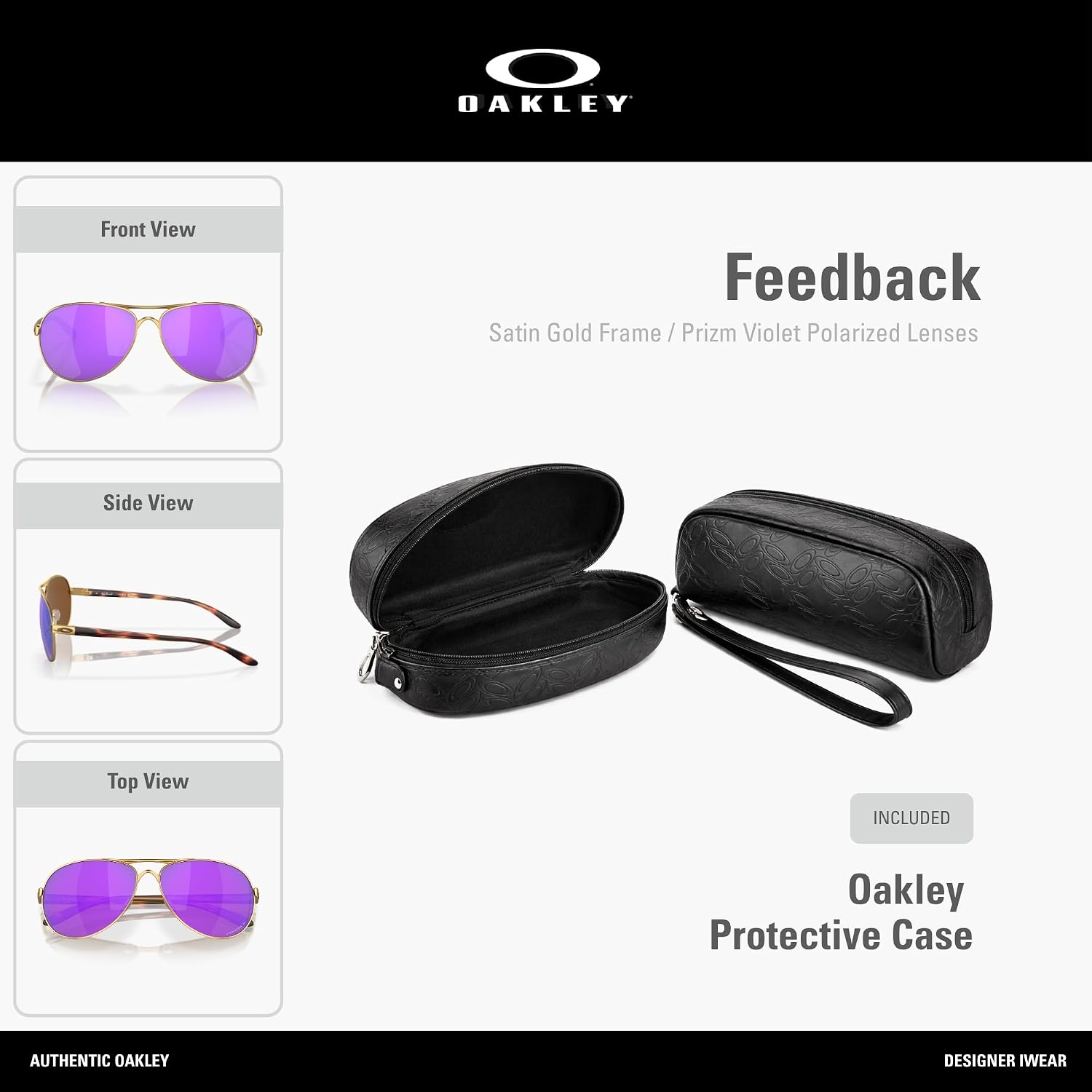 Gray polycarbonate lens aviator sunglasses with metal frame for women — side