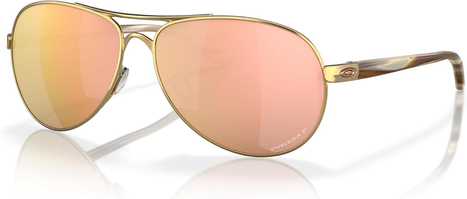 Gray polycarbonate lens aviator sunglasses with metal frame for women — view 5