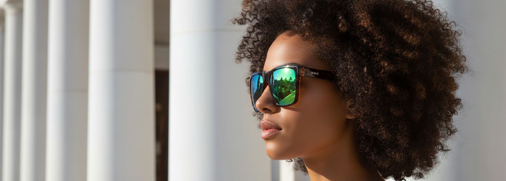 Polarized square sunglasses with gray lenses and acetate frame for driving — view 3