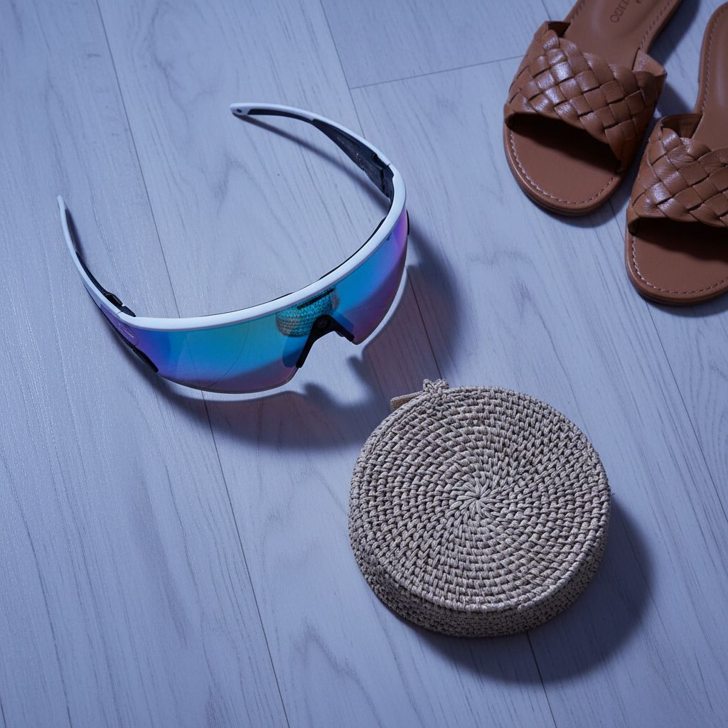 White mirrored rectangle sport sunglasses with blue-tinted polycarbonate lenses, designed for cycling and active outdoor activities — view 7a