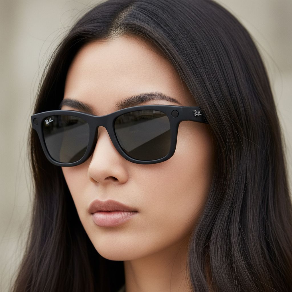 Matte black Wayfarer sunglasses with photochromic grey lenses, front view — view 4