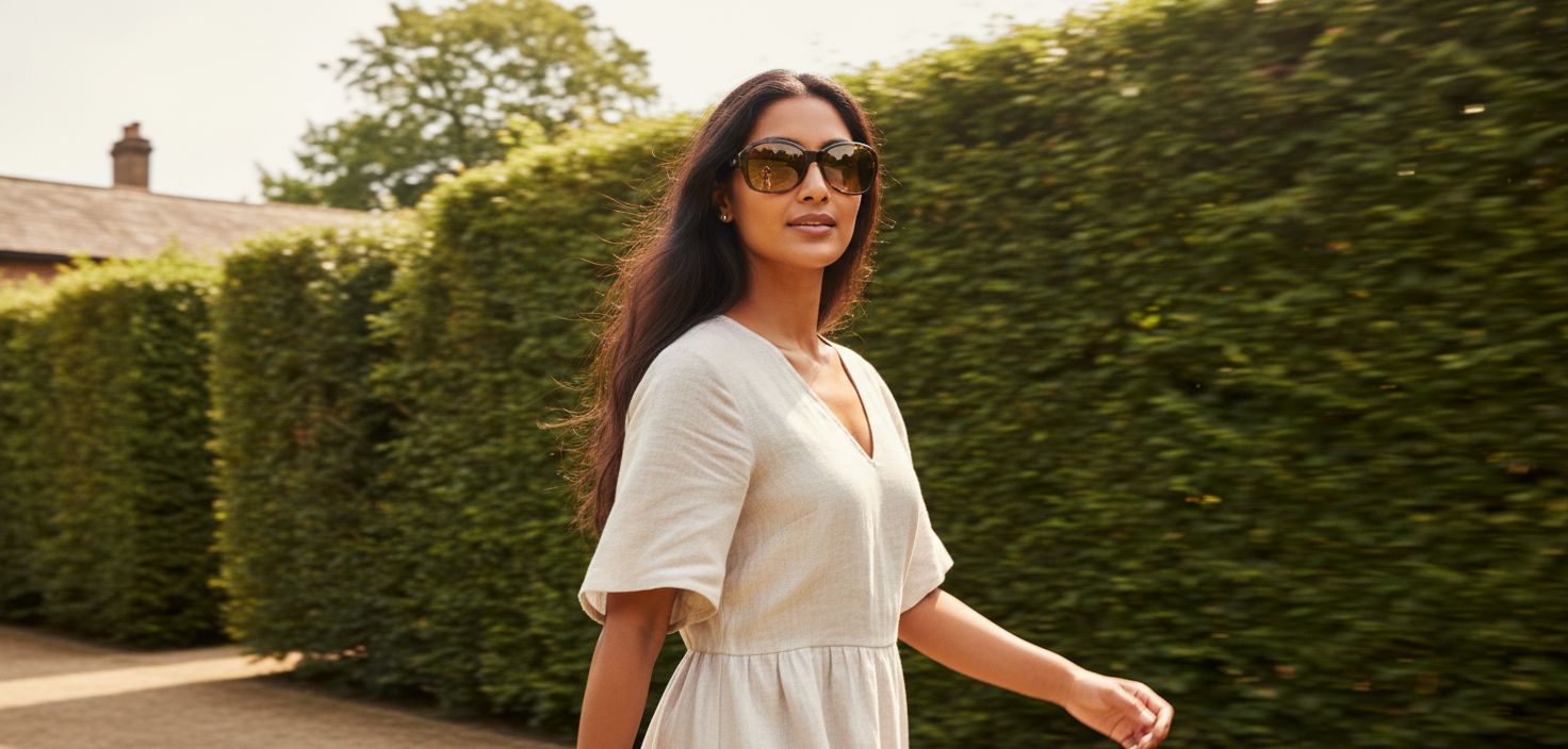 Polarized oversized sunglasses in gray acetate frame, front and side view for beach wear — view 3a